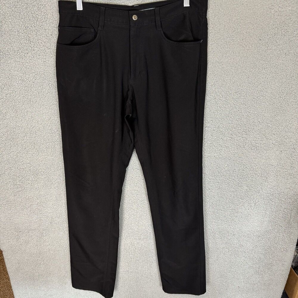 FootJoy Pants Men's 34x34 Black Chino Athletic Fit Performance Golf